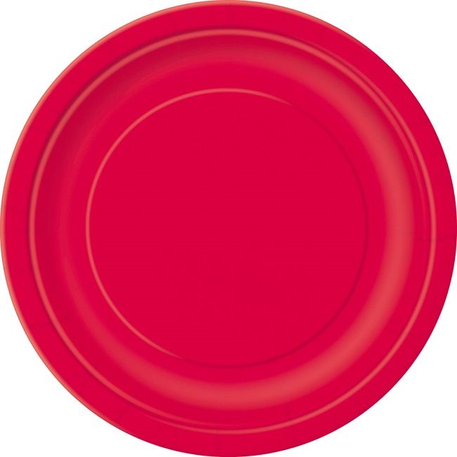 Unique - Ruby Red Round Plate 9"