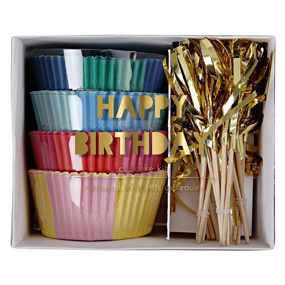 مجموعة الكب كيك Happy Birthday من ميري ميري - 48 قطعة