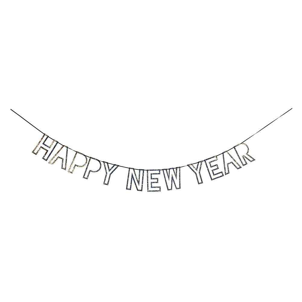 ميري ميري - إكليل Happy New Year - فضي