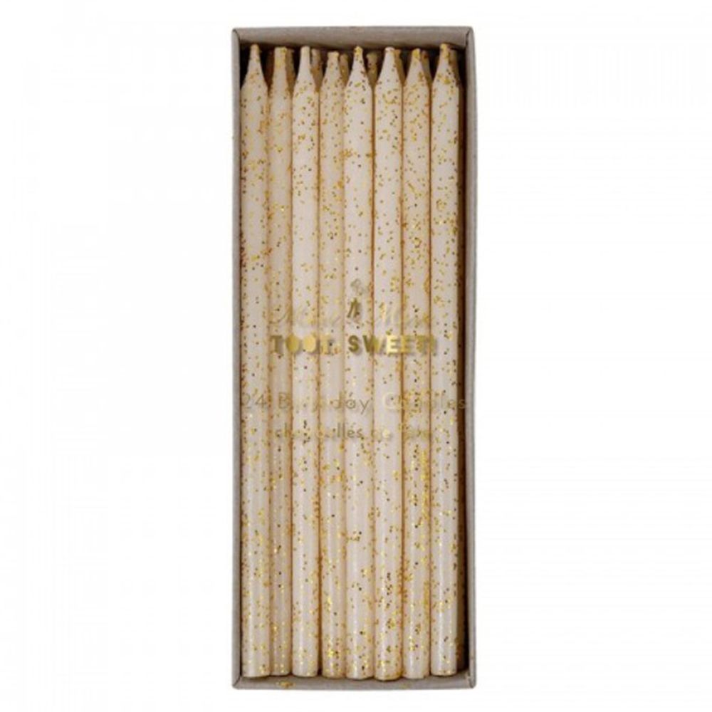 شموع لامعة من ماركة ميري ميري- لون ذهبي