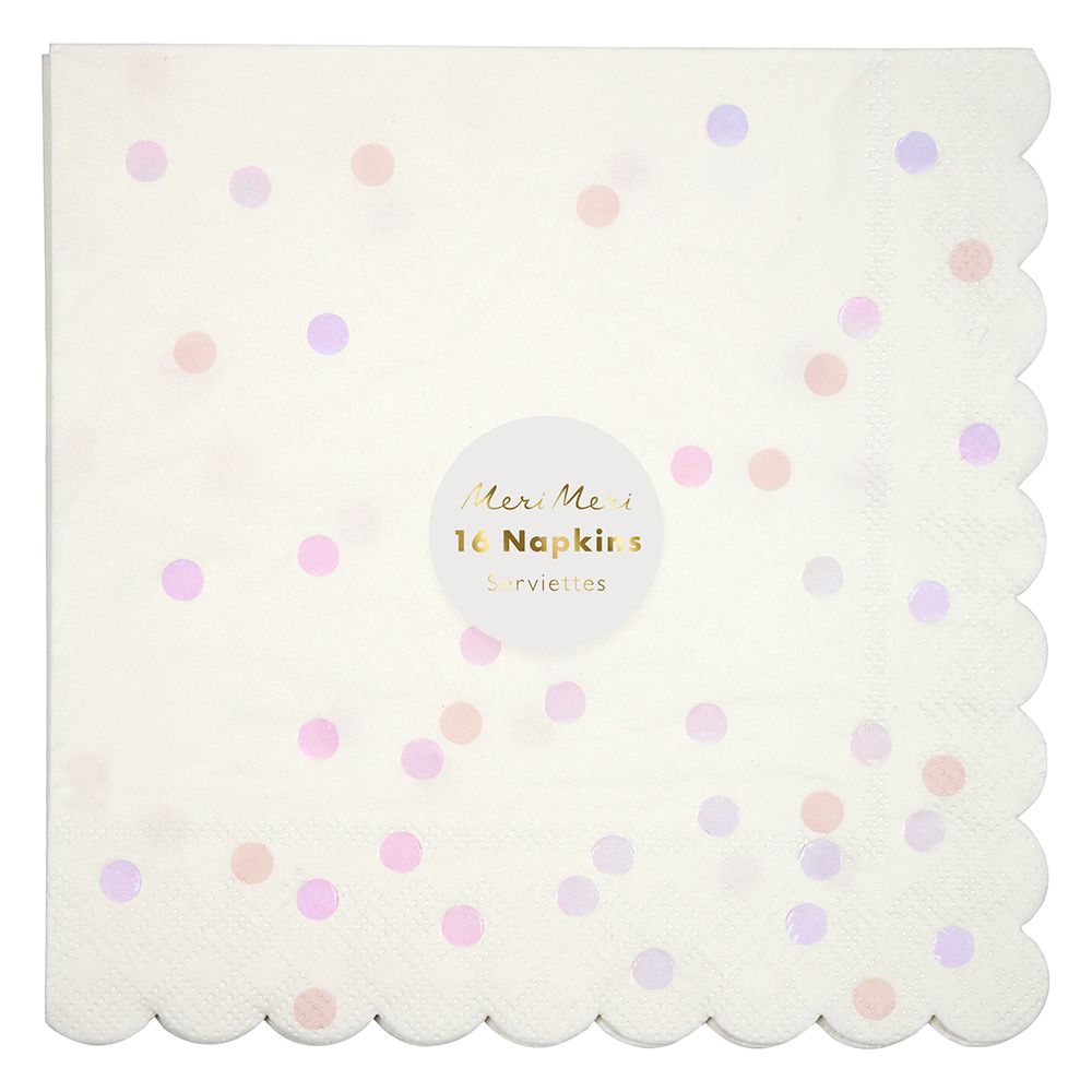 Meri Meri - Spotted Foil Large Napkins