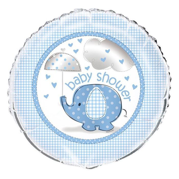Unique - Umbrellaphants Foil Balloon - Blue