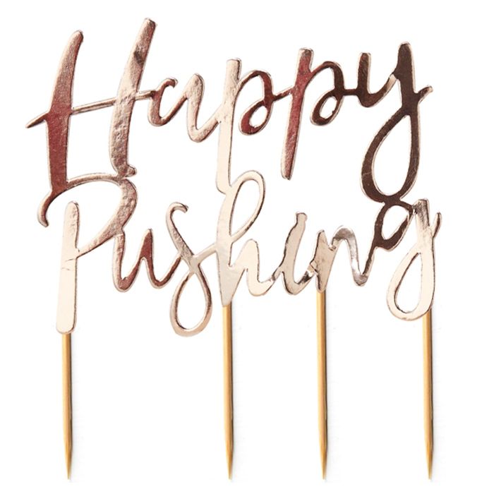 Ginger Ray - Happy Pushing Cake Topper