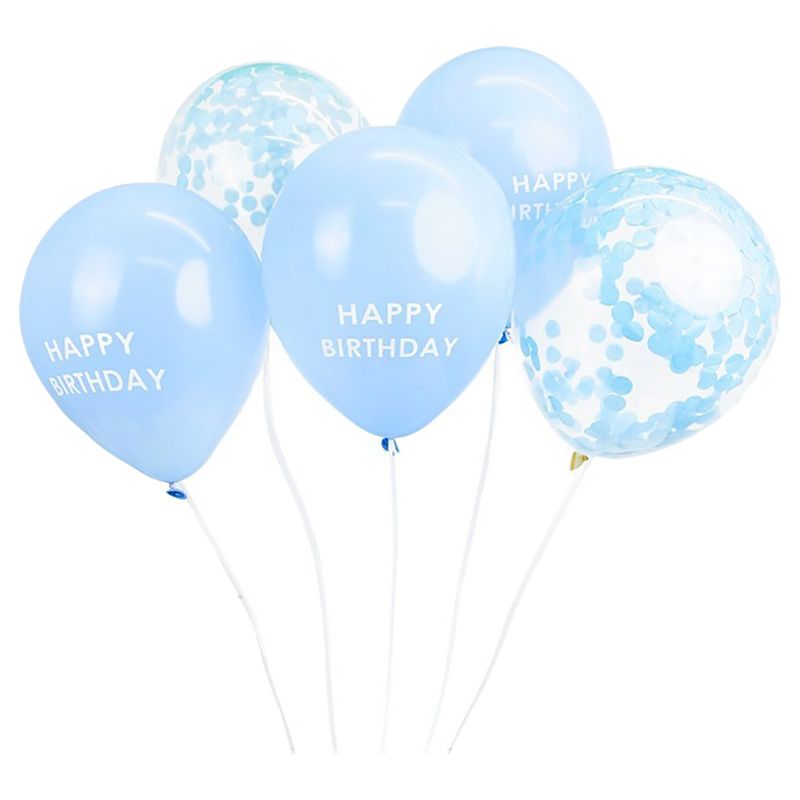 Talking Tables - Blue Happy Birthday Confetti Balloons Blue