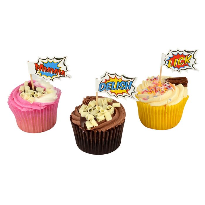Ginger Ray - Pop Art Party - Cupcake Sticks