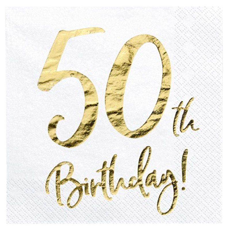 بارتي ديكو - مناديل 50th Birthday - عدد 20