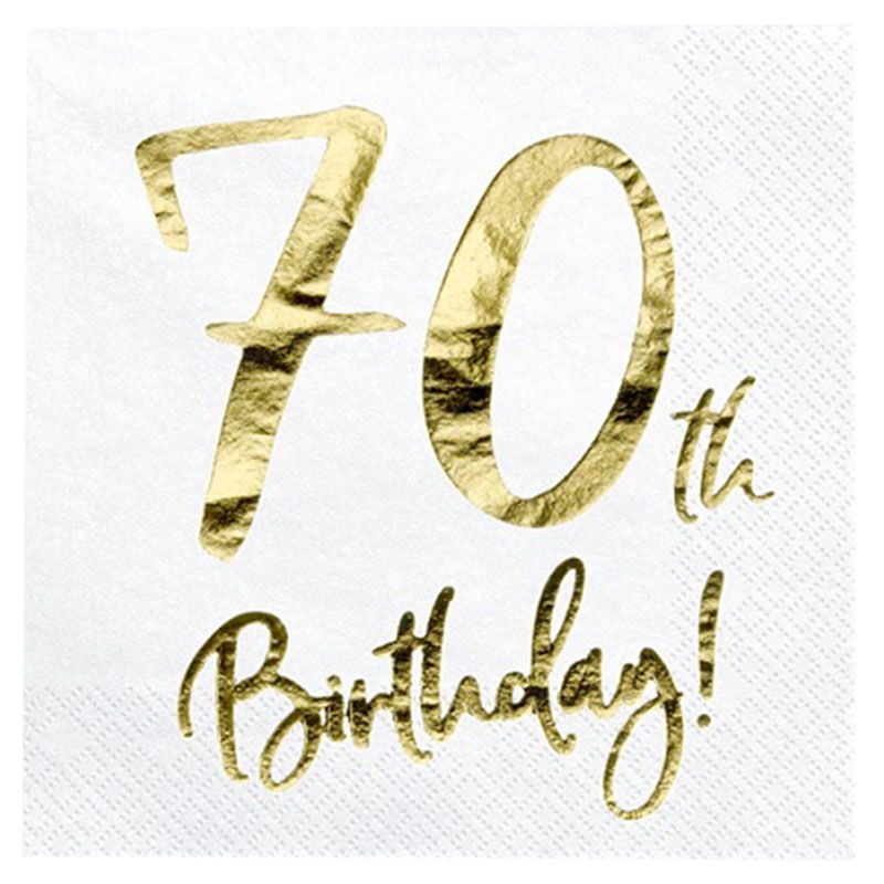 Party Deco - 70th Birthday Napkins 20pcs