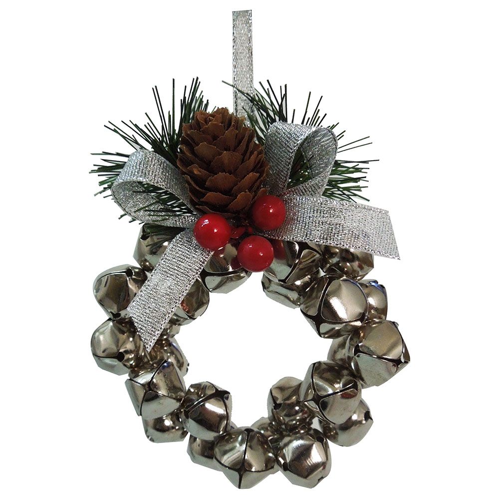 Christmas Magic - Bell Wreath 10cm - Silver 
