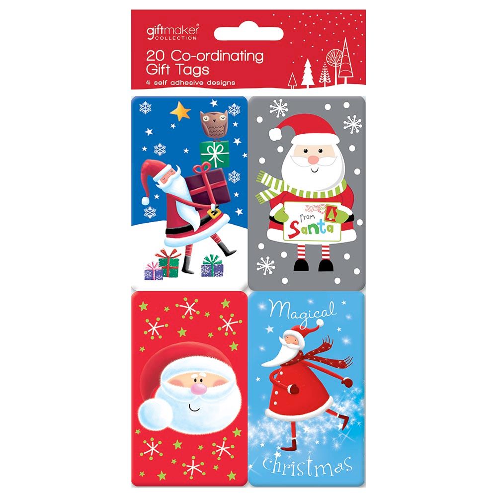 جيفت ميكر - بطاقات هدايا لاصقة - سانتا والأصدقاء - عدد 20