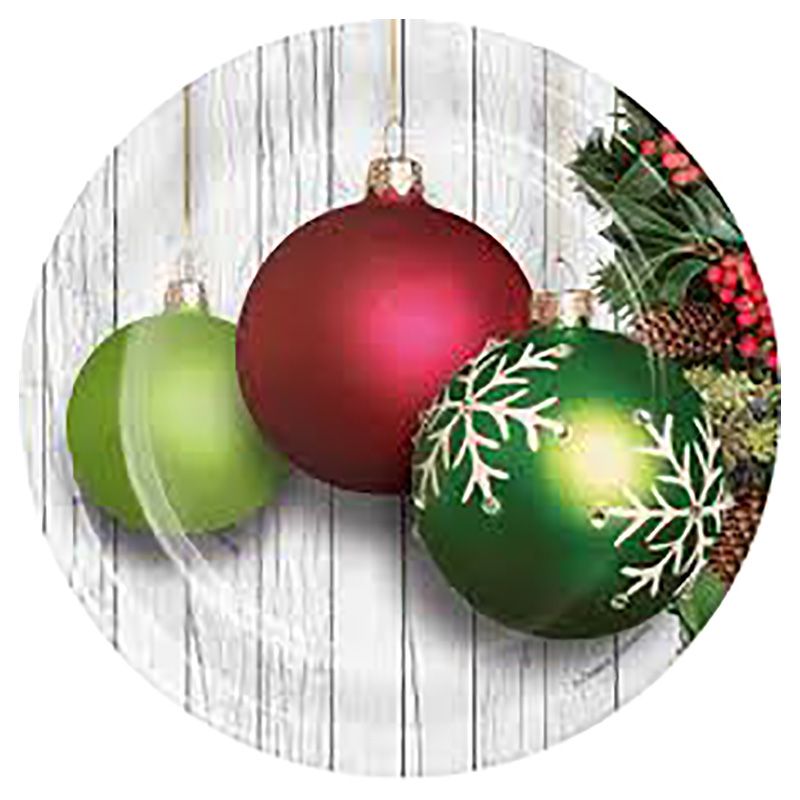 Creative Converting - 8pcs Christmas Ornaments Luncheon Plates 7-inch