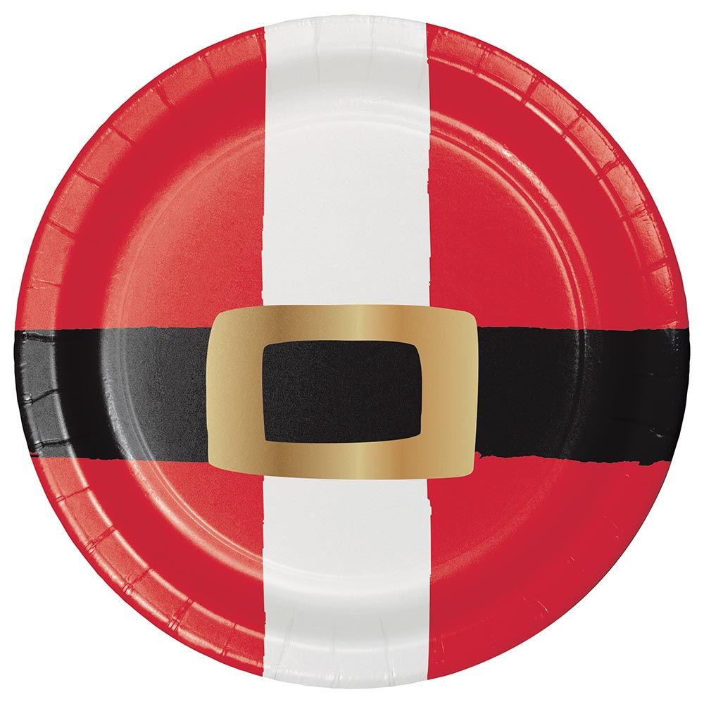 Creative Converting - Santa's Belt Luncheon Plates - 8pcs