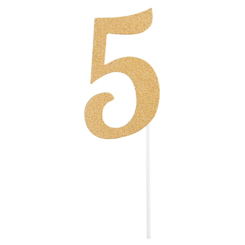 كرييتف كونفيرتنغ - زينة كيك لامعة - ذهبي - عدد 5