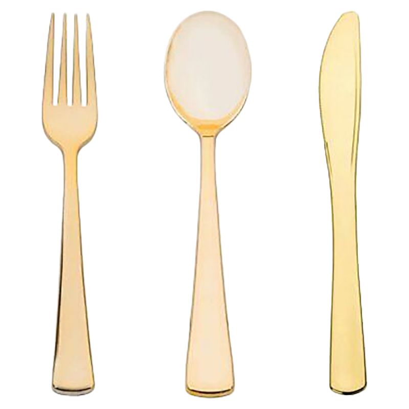 Creative Converting - Metallic Cutlery Assorted Gold 24pcs