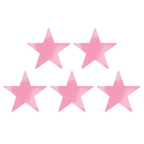 Amscan - Star Foil Cutouts 9" 5pcs - Pink