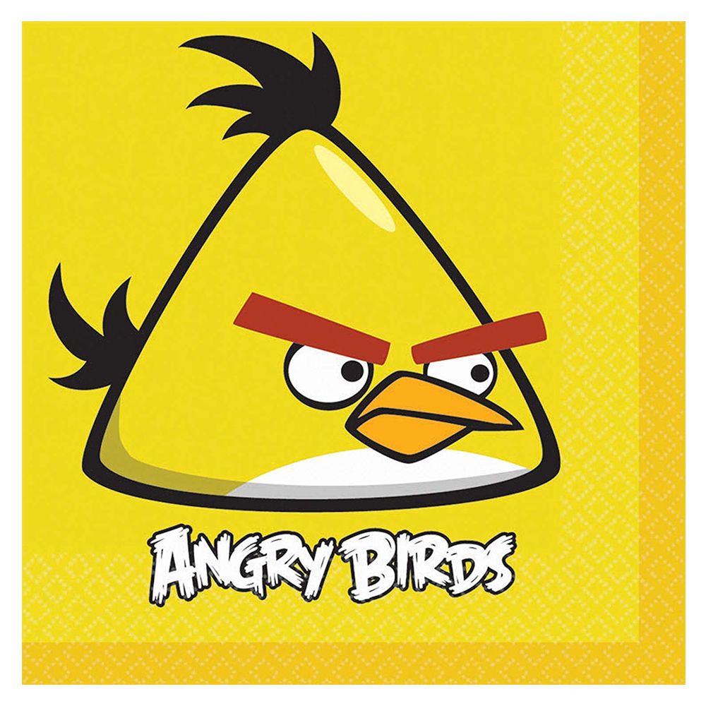 Amscan - Angry Birds Lunch Tissues 16pcs - Yellow