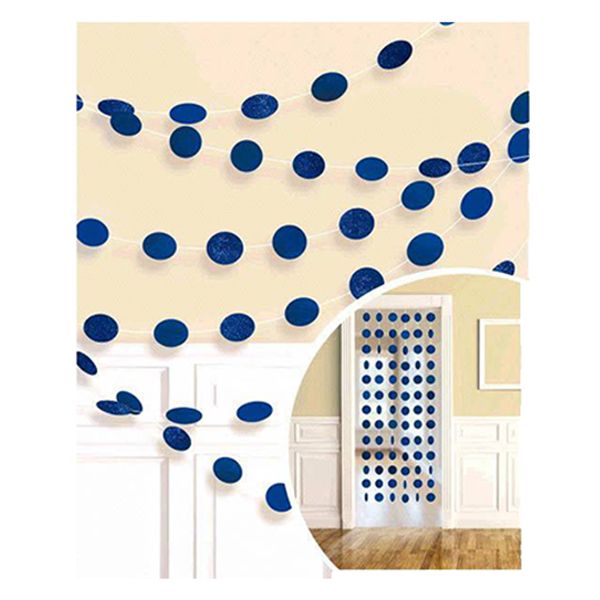 Amscan - Round String Decorations 7ft 6pcs - Royal Blue