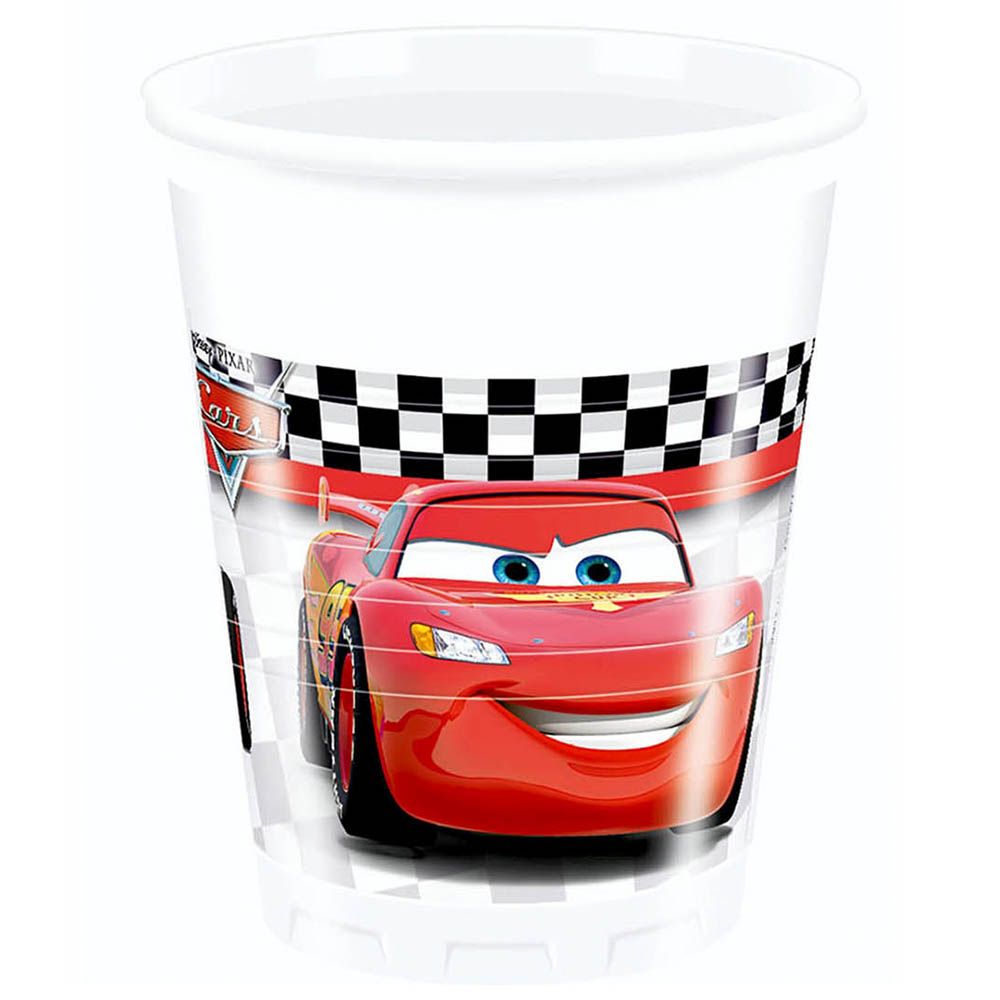 Disney Cars Formula Plastic Cups 8pcs - Red