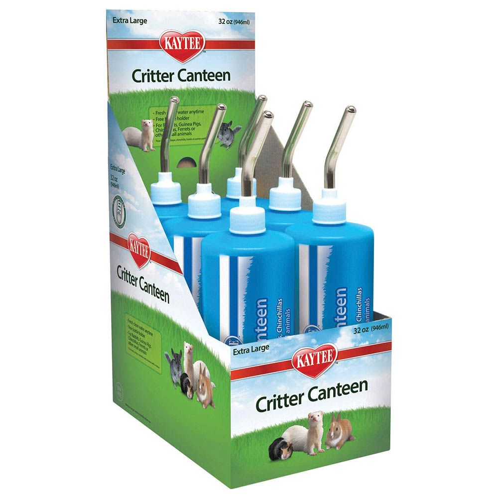 Kaytee - Super Pet Critter Canteen Bottle 32oz - Blue