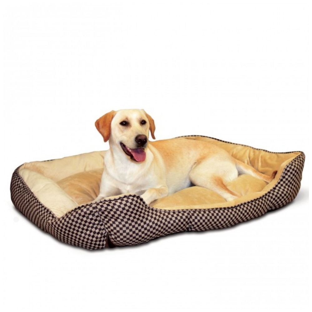 K & H - Self-Warming Lounge Sleeper Large Brown Square Print