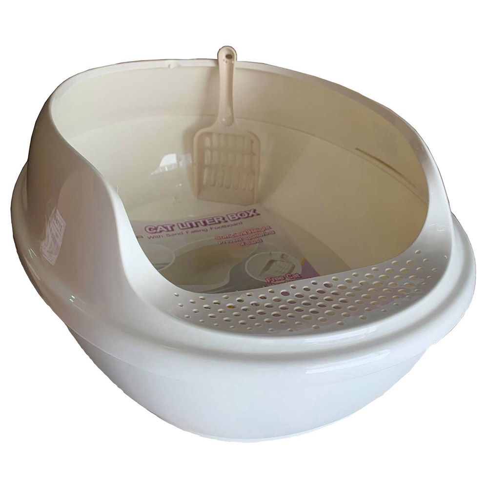 نيوترا بيت - صندوق فضلات القطط مزيل للرائحة الكريهة - كريمي