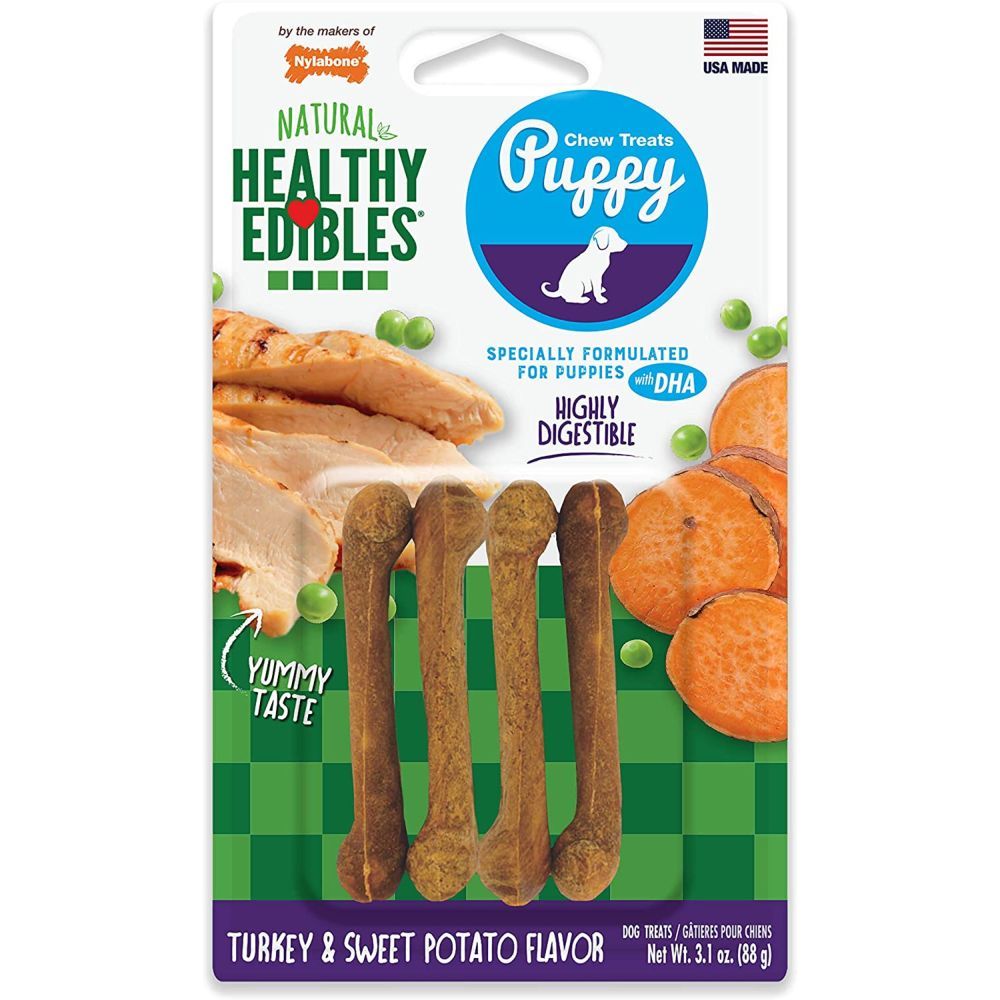 Nylabone - Puppy Sweet Potato & Turkey 4pcs BL Regular