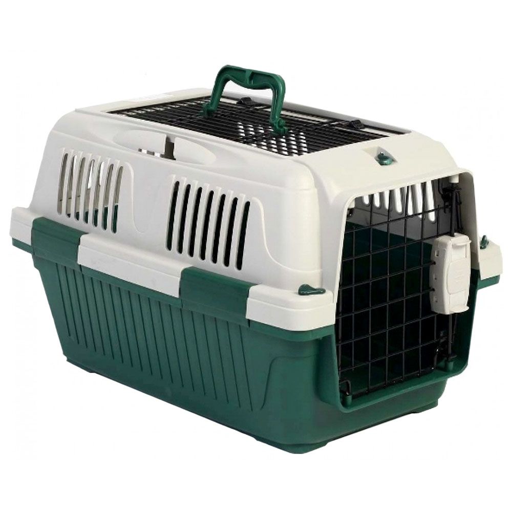 NutraPet - Dog & Cat Carrier Open Grill Top Dark Green