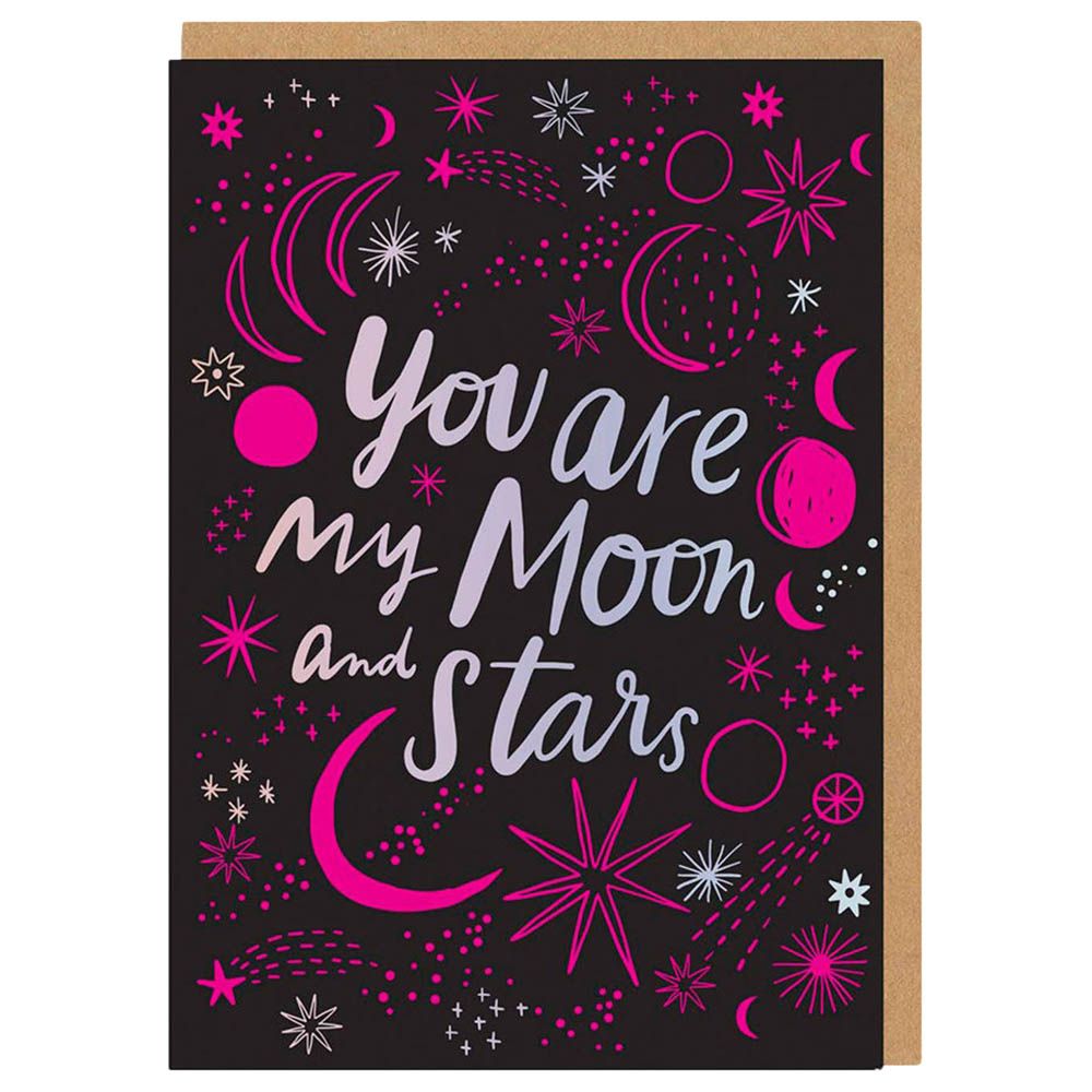 أوه دير - بطاقة تهنئة - Moon to my stars