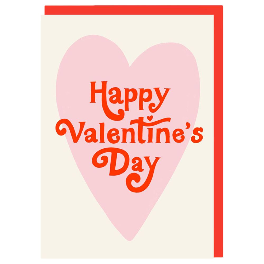 أوه دير - بطاقة تهنئة - Happy Valentine's Day - قلب حب