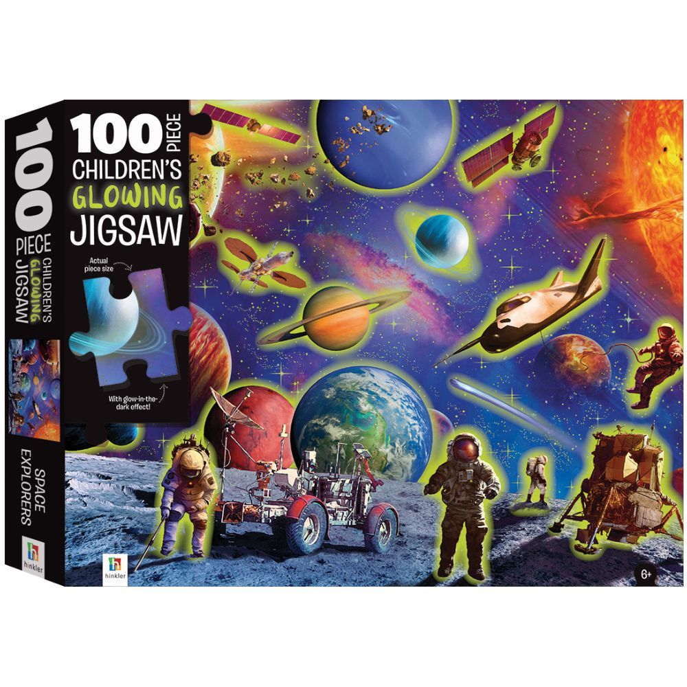 Bookoli - Children's Glowing Jigsaw Puzzle - Space Adventure 100pcs
