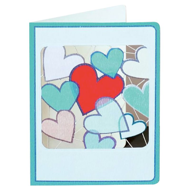 فوريفر كاردز - بطاقة تهنئة - قلوب ملونة