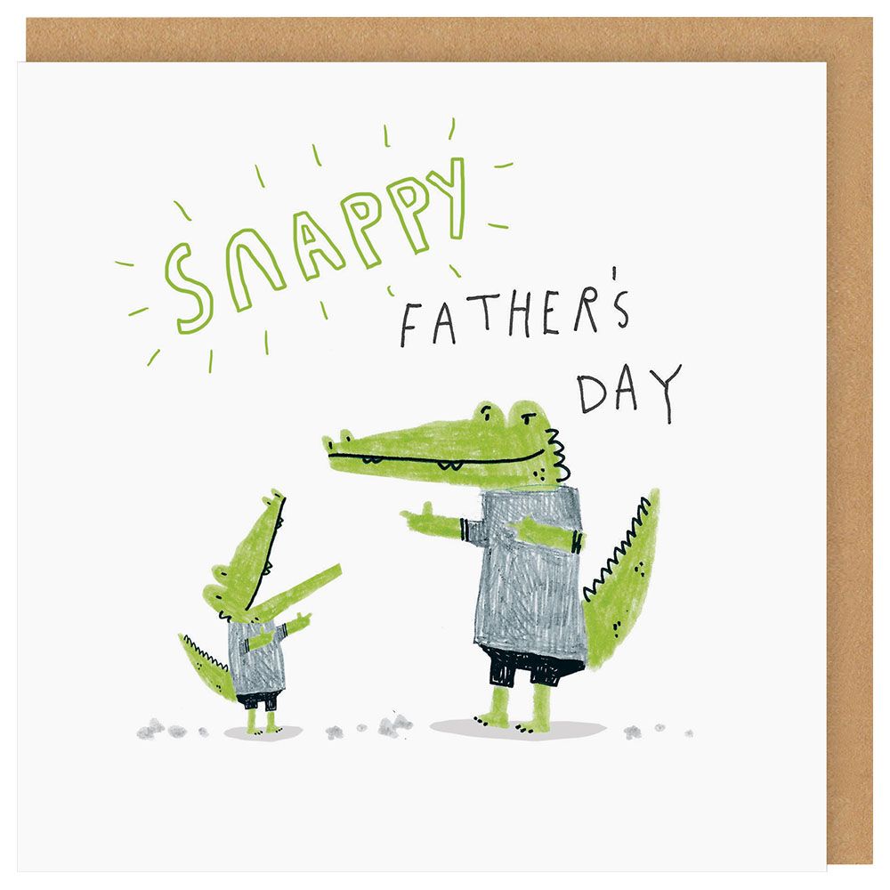 أوه دير - بطاقة تهئنة Snappy Father's Day - مربعة 