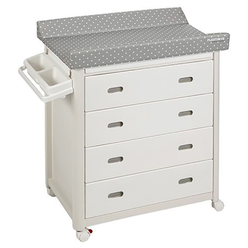 Plastimyr - Baby Bath + Changing Unit Mob - Grey Dots 