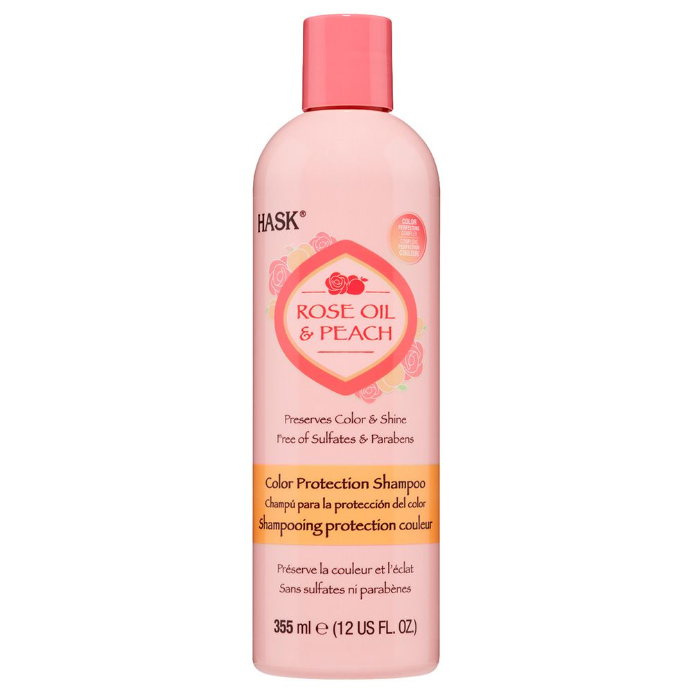 Hask Rose Oil & Peach Color Protection Shampoo 355ml