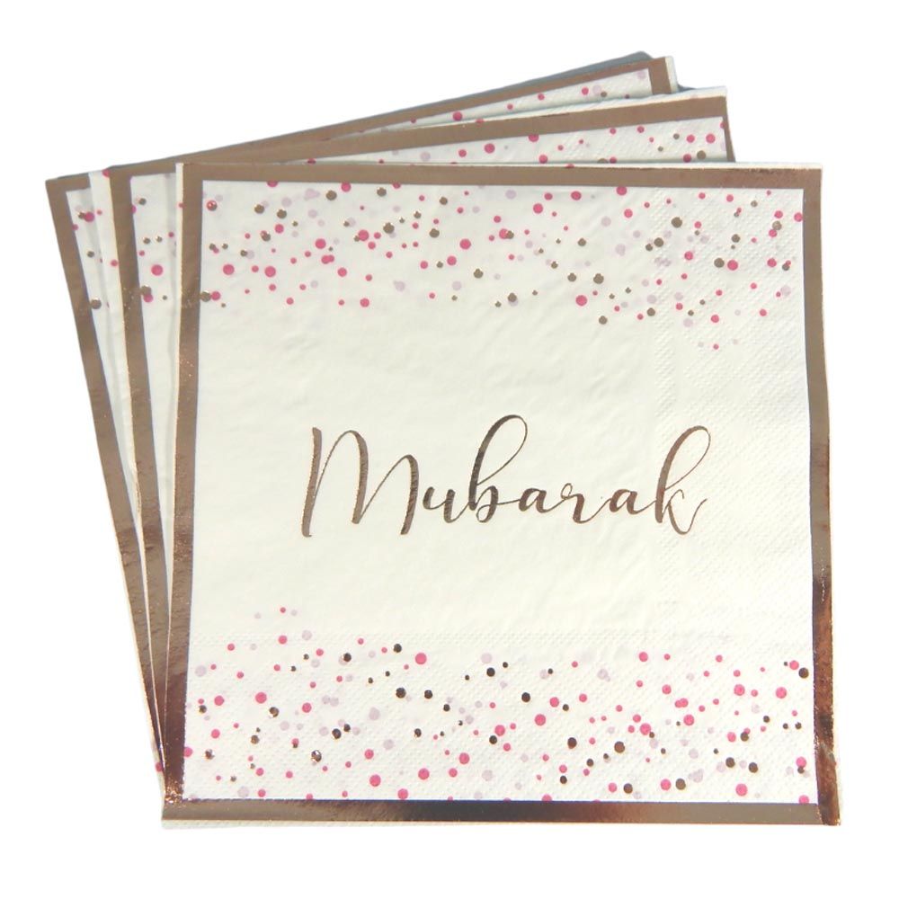 Peacock Supplies - Mubarak Party Napkins - 20pcs