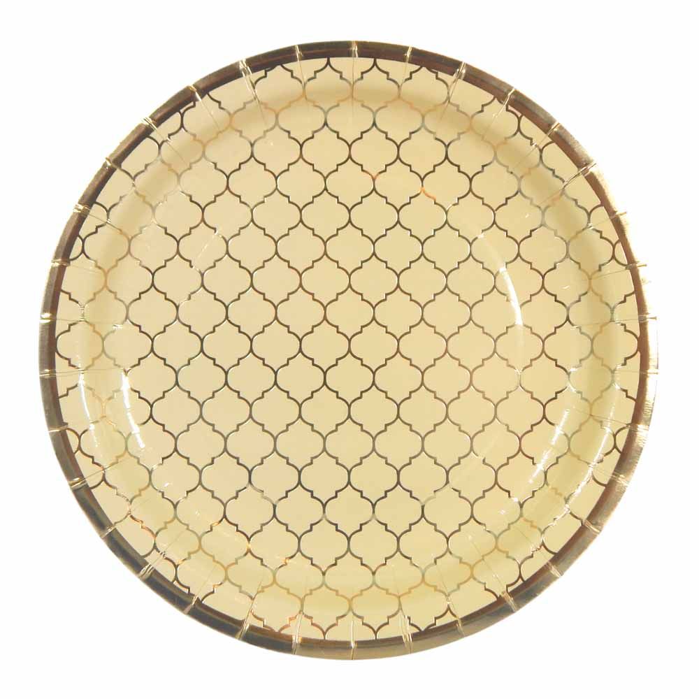 Peacock Supplies - Moroccan Ivory Party Plates - 10pcs