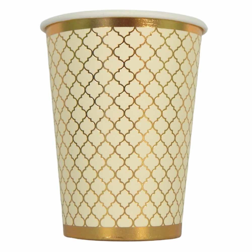 Peacock Supplies - Moroccan Ivory Party Cups - 10pcs