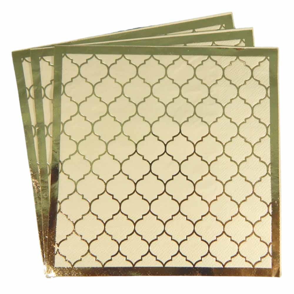 Peacock Supplies - Moroccan Ivory Party Napkins - 20pcs