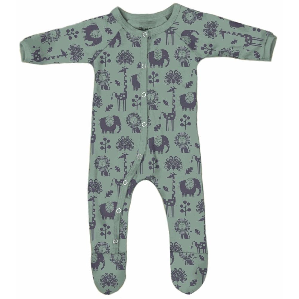 Olen Organic - Piha Footed Pajama - Tea Green