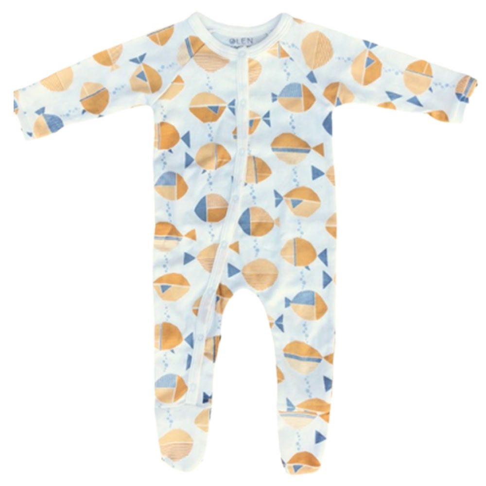 Olen Organic - Meri Print Sleepsuit - Beige