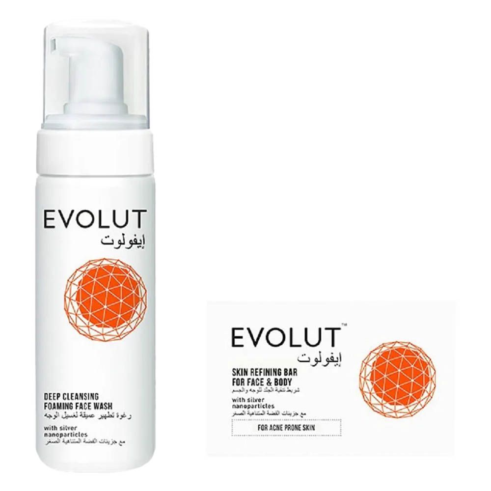 Acne Solution, Kit (Soap, Foam)+(Free1Box) 50pcs Disposable 3 Ply Face Mask 