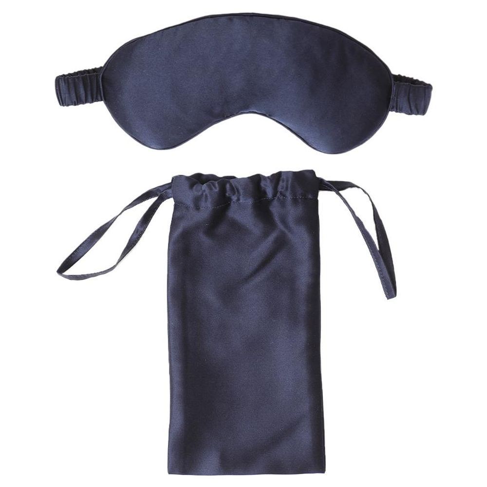 The Lumiere Co - Custom Silk Eye Mask - Navy Blue