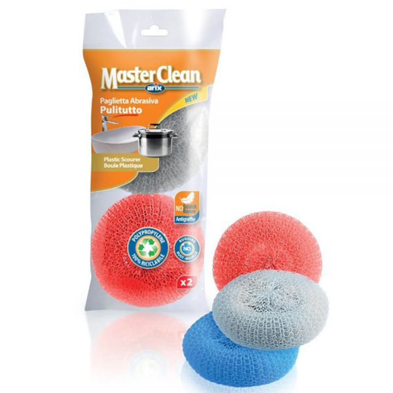 Arix - Master Clean Polypropylene Net Sponge Round 2pcs