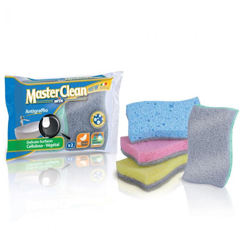 Arix Master Clean Cellulose Special Scourer Non Scratch 2pcs
