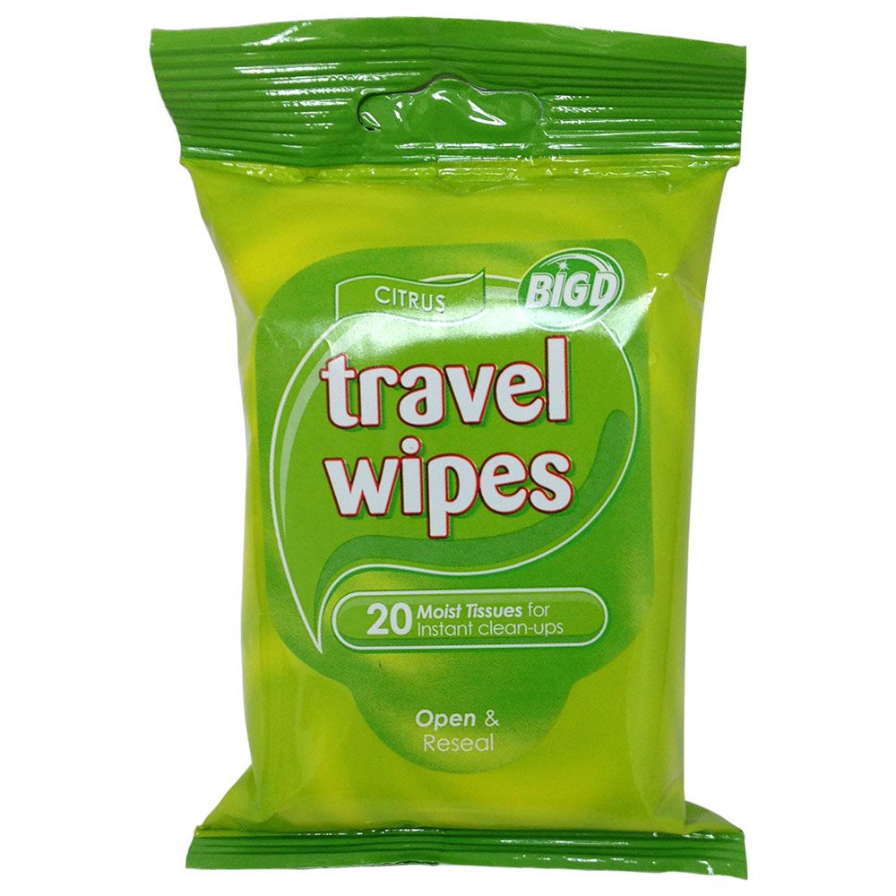Big D - Travel Wipes Citrus 20's