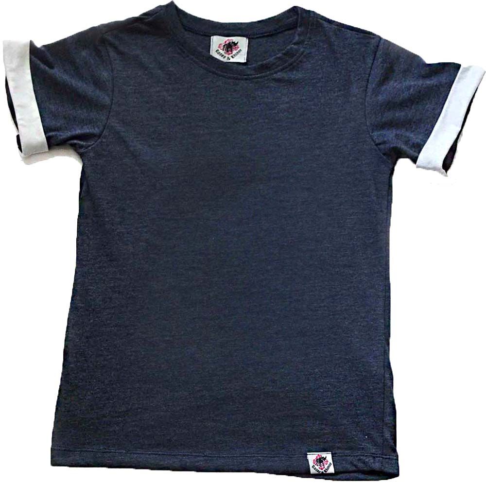 روزز راينوس تي شيرت أكمام قابلة للطي كحلي