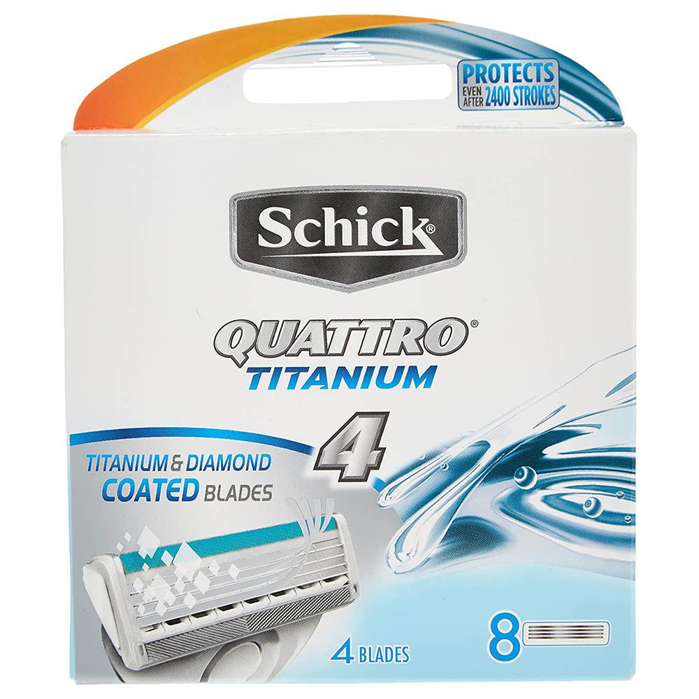 Schick - Quattro Titanium Refill - Pack of 8