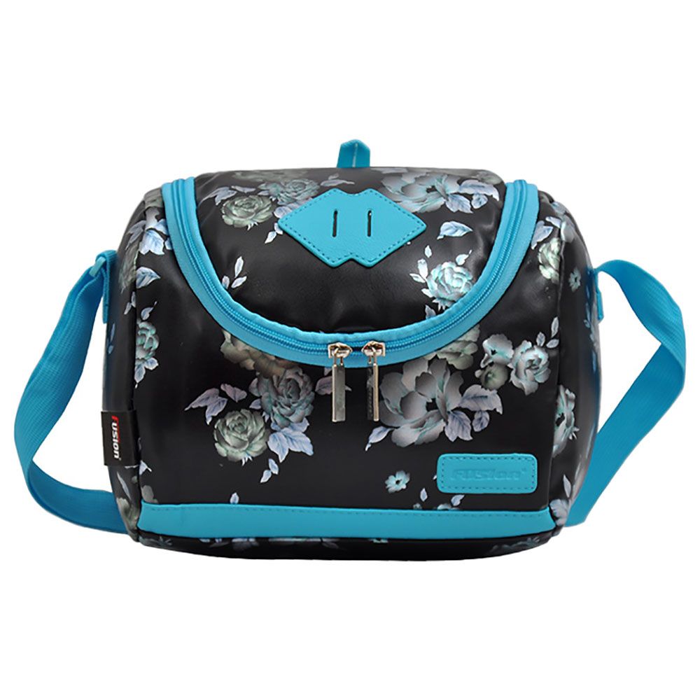 شنطة غداء منقوشة من فيوجن جزء 1 لون أسود