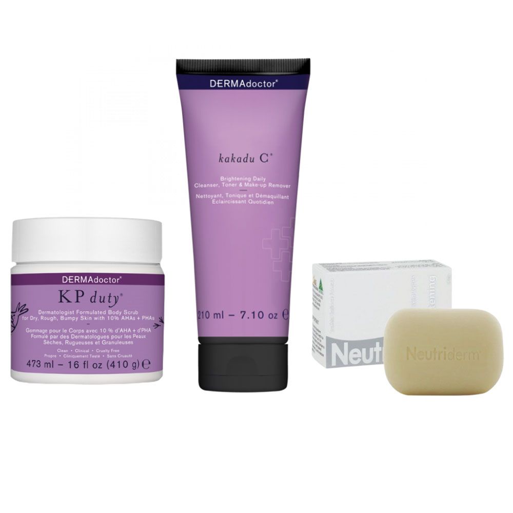 DERMAdoctor - Kakadu C Cleanser+KP Scrub+Neutriderm Soap Bar