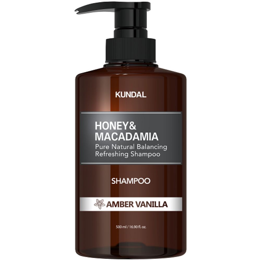 Kundal - Honey & Macadamia Pure Natural Balancing Refreshing Shampoo Amber Vanilla 500ml