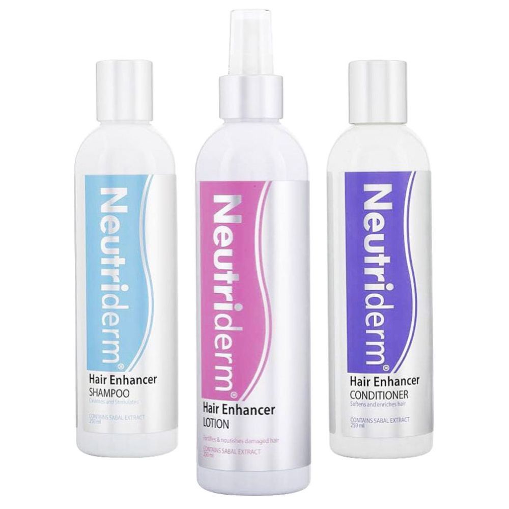 Neutriderm Hair Enhancer Set - Shampoo, Conditioner & Lotion